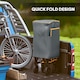 image 6 of Outsunny Double Decker Folding Trolley Cart on Wheels, 200KG Capacity, Grey