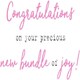 image 2 of Hello Baby Girl Welcome Little One Congratulations Card