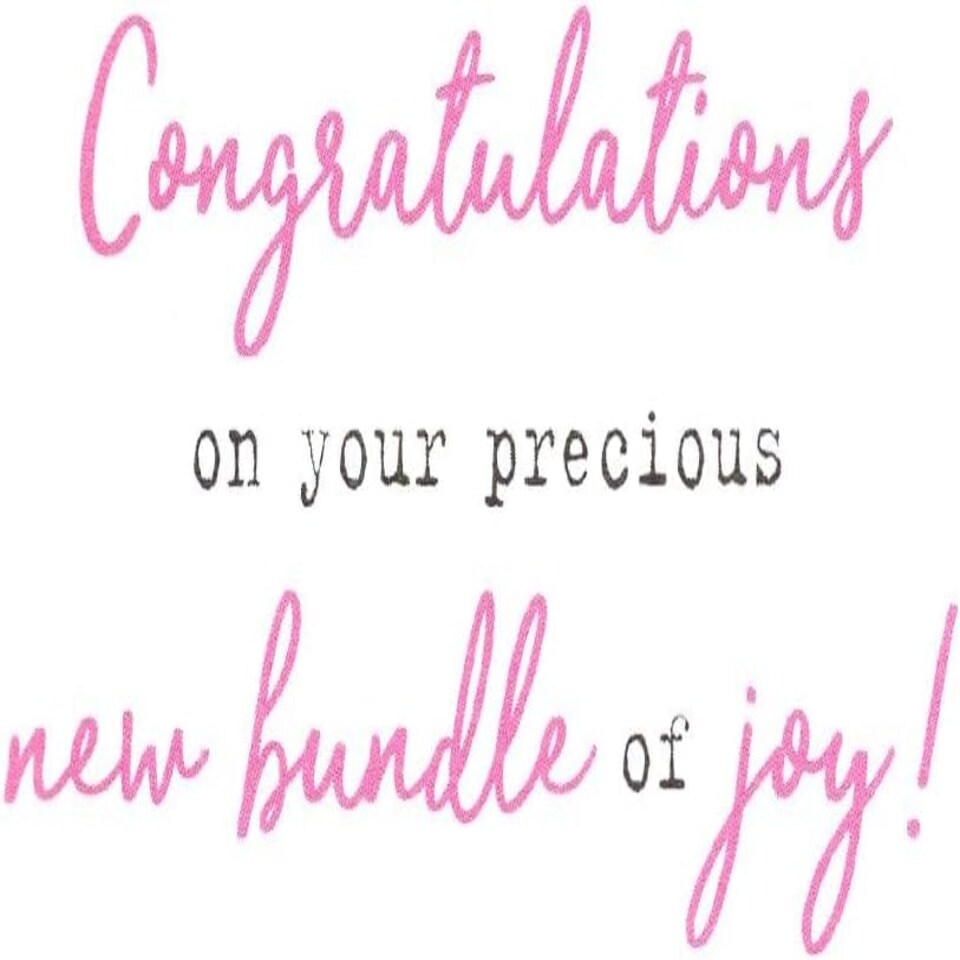 image 1 of Hello Baby Girl Welcome Little One Congratulations Card