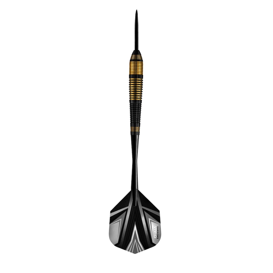 image 1 of Harrows Vivid Brass Darts (Pack Of 3) | Black | Black/Brass/Grey | 23g | 1