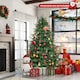 image 3 of COSTWAY 6FT Artificial Christmas Tree Pre-lit Xmas Tree with Warm White LED Lights