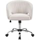 image 7 of Yaheetech Swivel Home Office Chair with Tufted Barrel Back Grey | Dark Grey