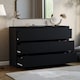 image 2 of Vida Designs Denver 6 Drawer Chest of Drawers Bedroom Storage, Black