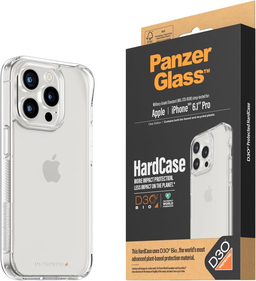 image 1 of Panzer Glass Military Grade Standard Hard Case for iPhone 15 Pro 6.1 Clear - 1173