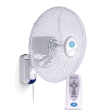 Premier 18 inches Wall Fan with Remote 3 Speeds Oscillation 7.5hr Timer Adj. Head