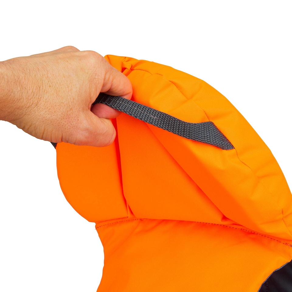 image 1 of Decathlon Kids’ 100N life jacket LJ100N Easy JR 15-40 kg - orange/grey