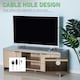 image 4 of HOMCOM Wooden TV Stand Cabinet Home Furniture Entertainment Unit Storage Shelves