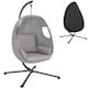 image 1 of Hanging Egg Chair Anika - with frame and extra thick seat cushion | Grey | light grey | One Size | 1
