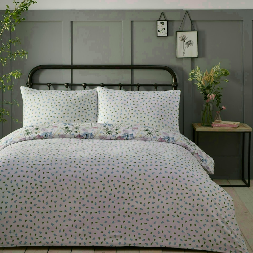 image 1 of Portfolio Home Kew Floral Bedding Duvet Cover Set Pink | Super King