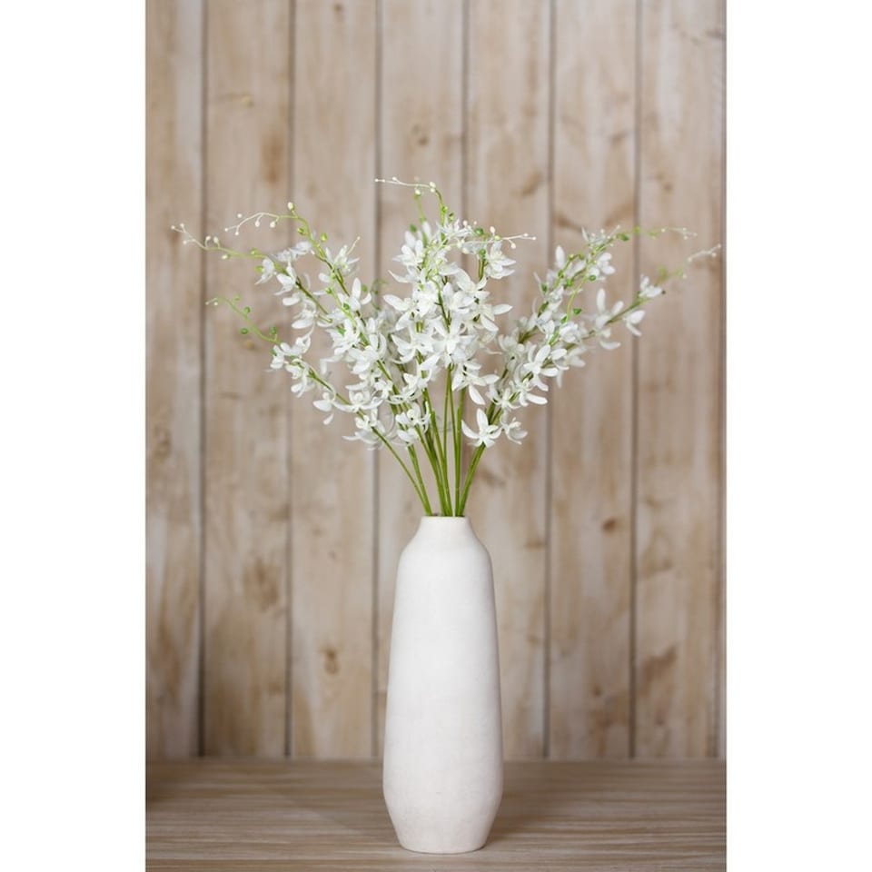 image 1 of Cymbidium Spray (Single Stem Flower) - Plastic - L10 x W24 x H95 cm - White