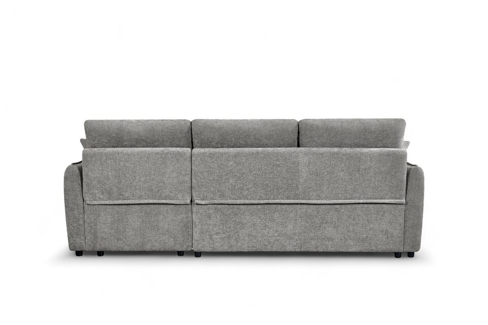 image 1 of Grey Chenille Fabric 2C1 Corner Sofabed with Storage ARCHIE