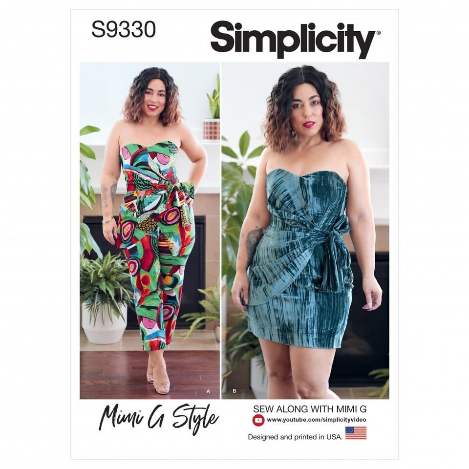 image 1 of Simplicity 9330 Paper Sewing Pattern – Women’s Jumpsuits & Dresses, Size H5 (6–8–10–12–14), Intermediate