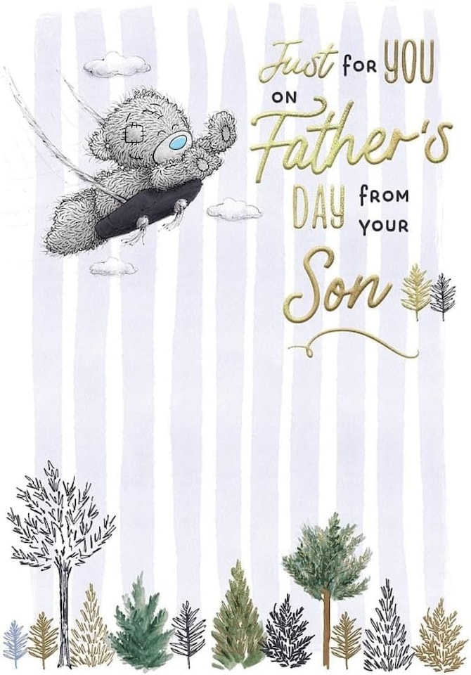 image 1 of Bear On Swing From Your Son Father's Day Card