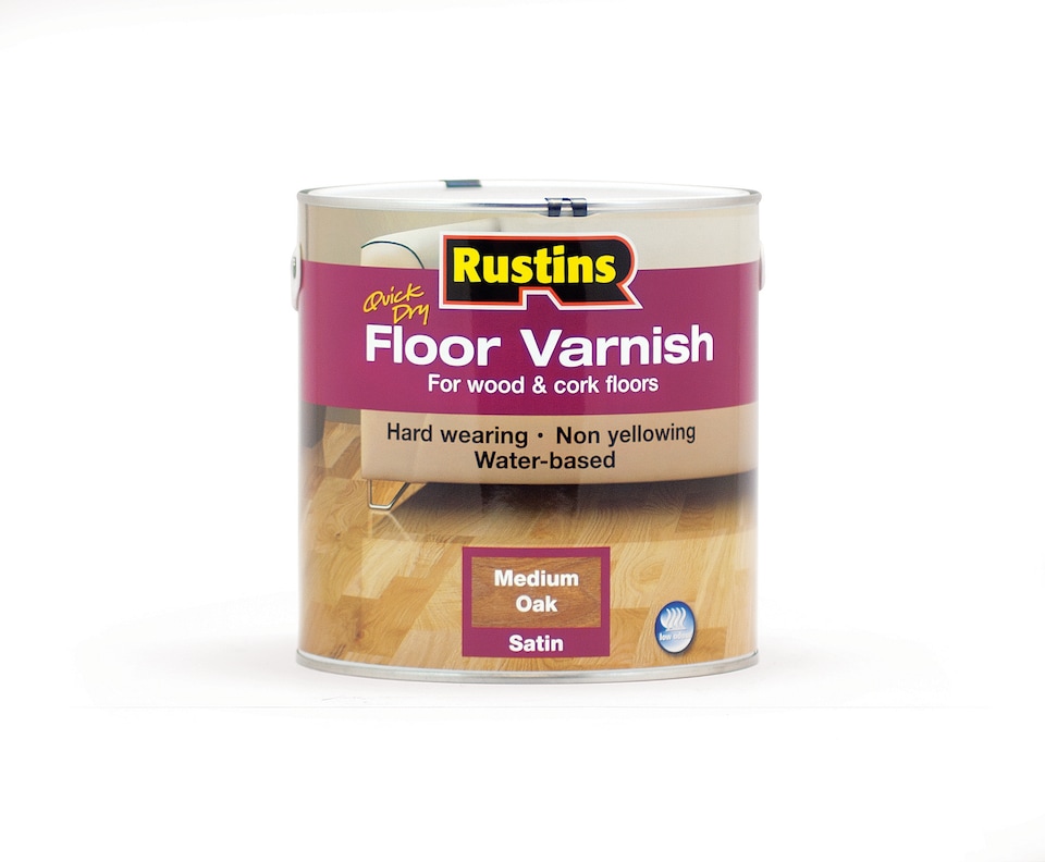 image 1 of Rustins Quick Dry Floor Varnish 2.5L - Medium Oak
