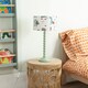 image 2 of ValueLights Bobbles Sage Green Table Lamp with Cartoon Dino Shade | Green