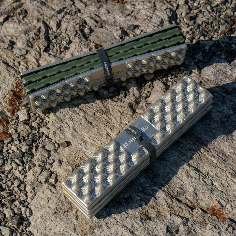 image 1 of Foldable Egg Crate Cushion | Gold | Gold | Not provided