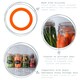 image 2 of Argon Tableware Glass Storage Jar Seals - Large - Black - Pack of 6
