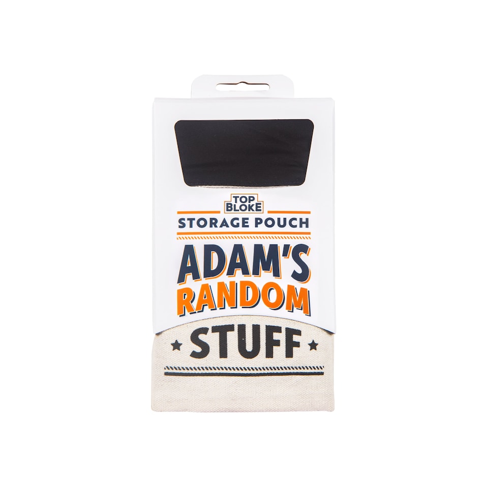 image 1 of Pre-personalised Top Bloke Storage Pouch Gift For Tools Bits and Pieces - Choose From Over 60 Names and Titles - Adam | Grey