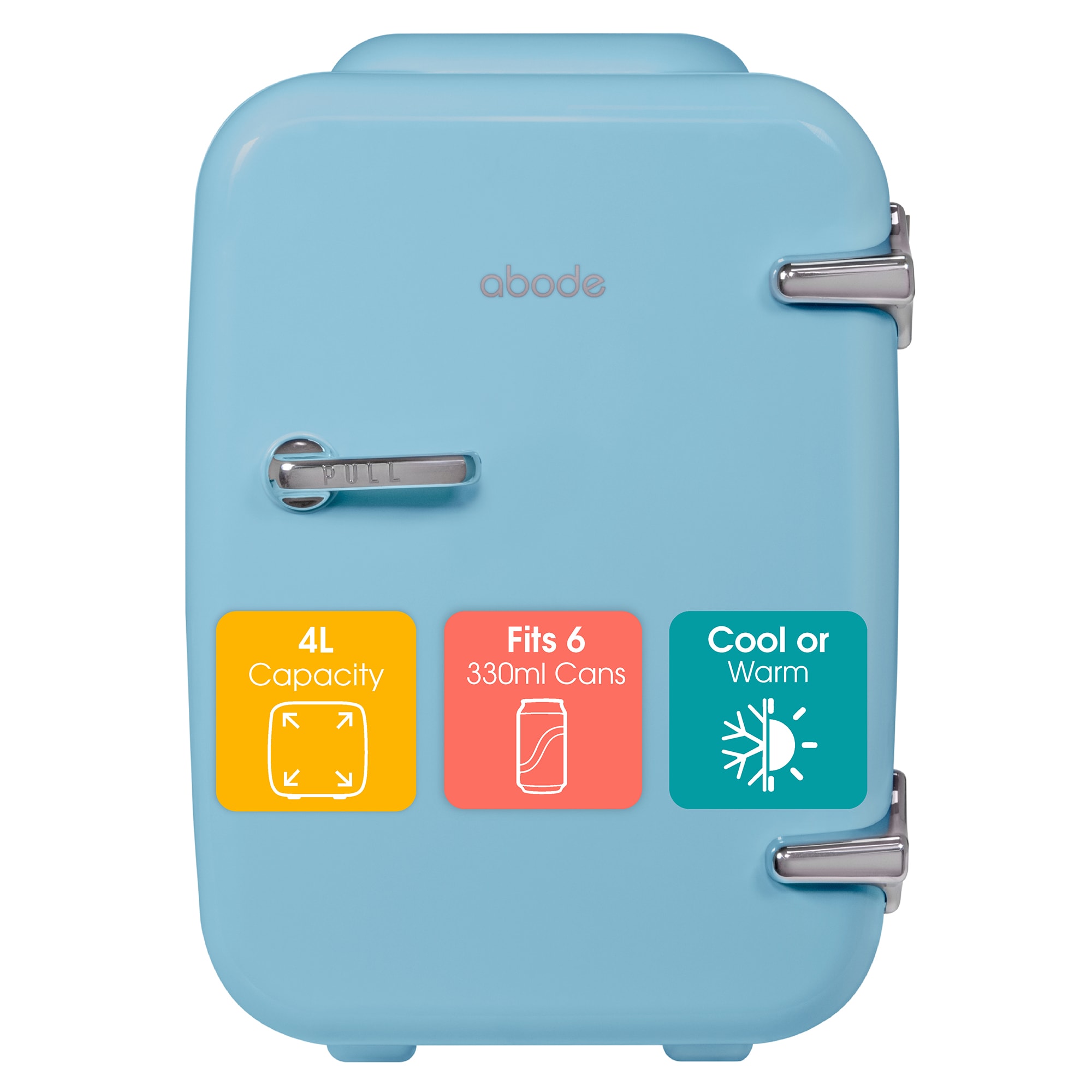 Abode Retro 4L Mini Cooler and Warmer Blue A4CLR201BL