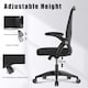 image 7 of Rattantree Ergonomic Office Chair with Flip Up Armrests & Lumbar Support