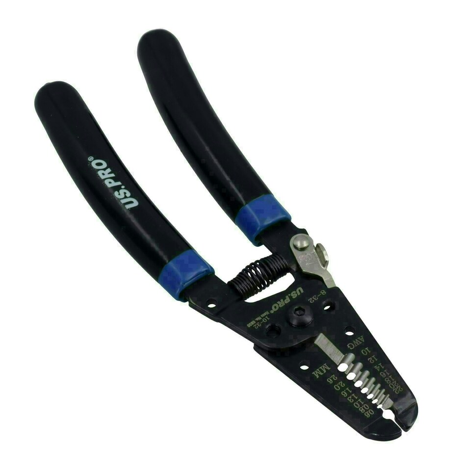 image 1 of 7" Curved Handle Electrical Wire Strippers and Cutters for Wire 0.6mm - 2.6mm