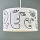 image 3 of ValueLights Modern White Artistic Portrait Ceiling Pendant Light Shade