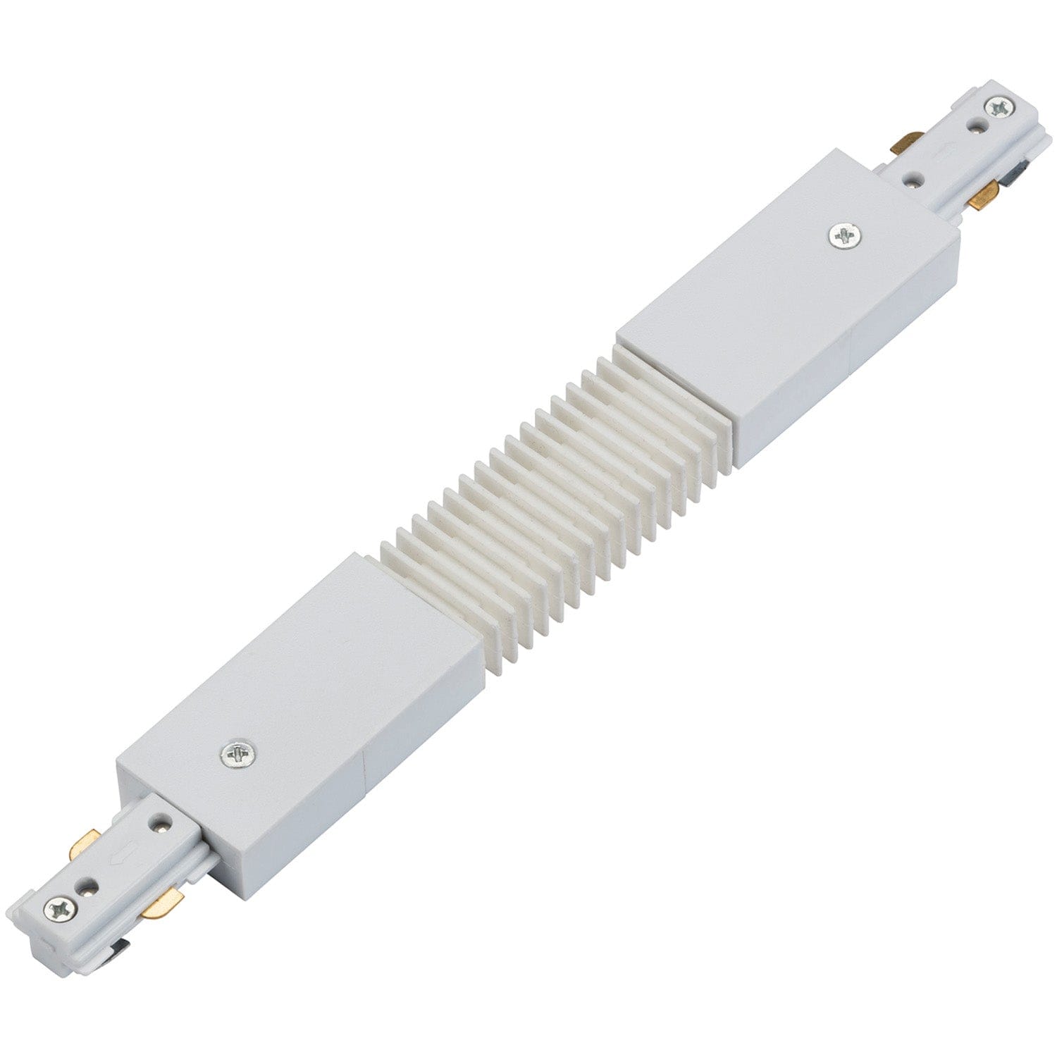 Loops Commercial Track Light Flexible Connector - 300mm Length - White Pc Rail System