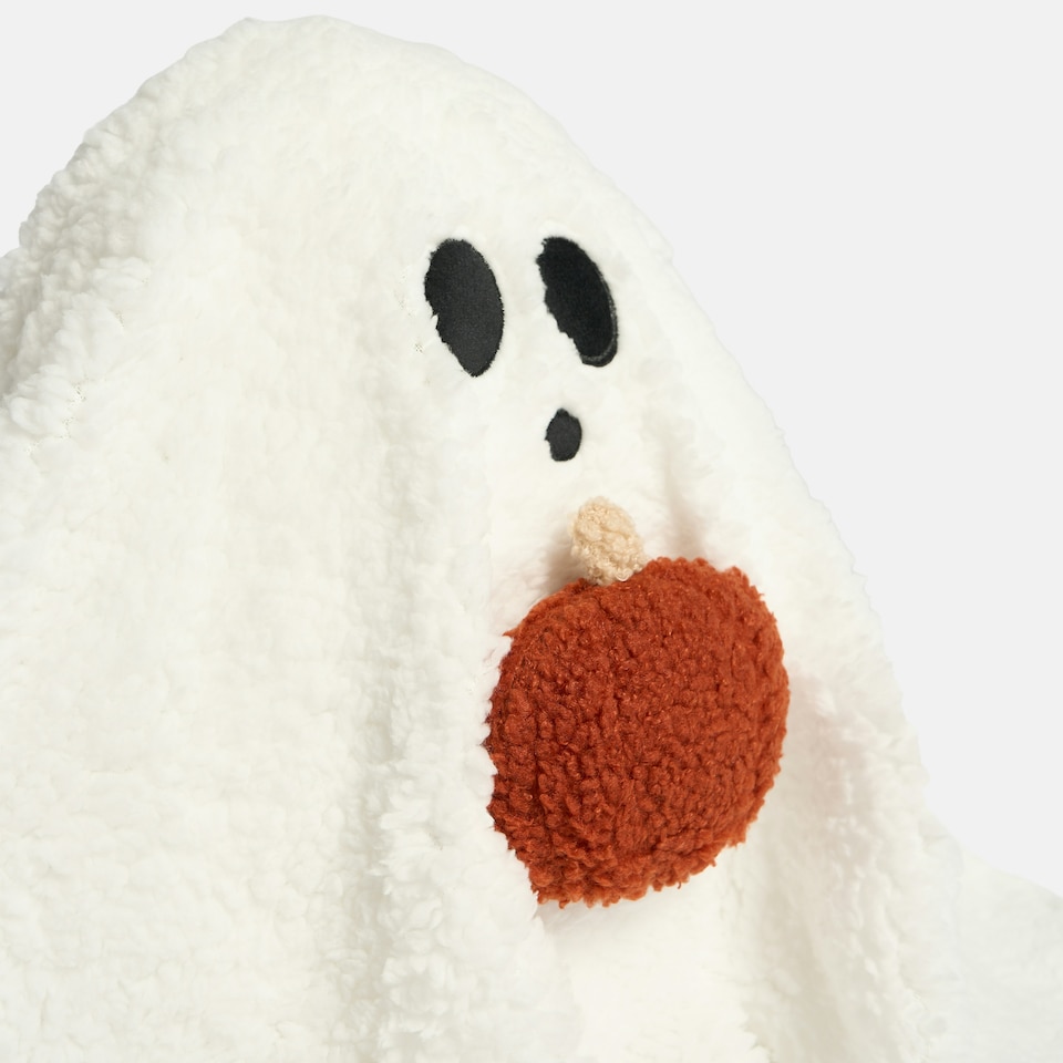 image 1 of OHS Autumnal Halloween Gonk Pumpkin Ghost Ghoul Boo Matte Velvet Boucle Filled Decor Scatter Bed Chair Sofa Cushions Multi | Rust/Beige Gonk | 25cm