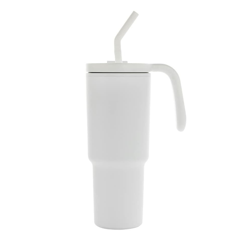 image 1 of XD Collection Graphic 360 Recycled Stainless Steel 900ml Tumbler - White - One Size