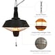 image 8 of Outsunny 2100W Electric Patio Heater Garden Ceiling Hanging Warmer Halogen Light