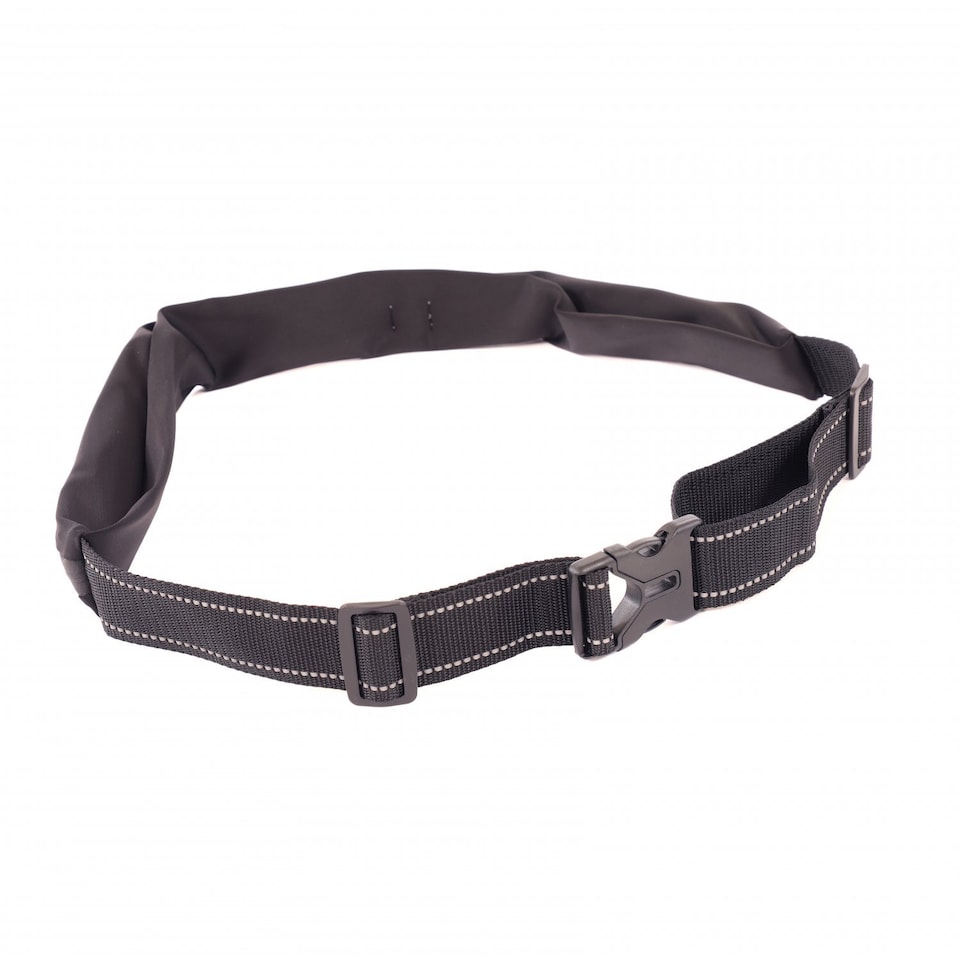 image 1 of Adjustable Double Pocket Waist Running Jogging Belt Phone Holder | Black