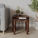 image 3 of URBNLIVING Square Wooden Nesting Stacking Tables Set Of 2 | Multi | Rustic Brown | 2