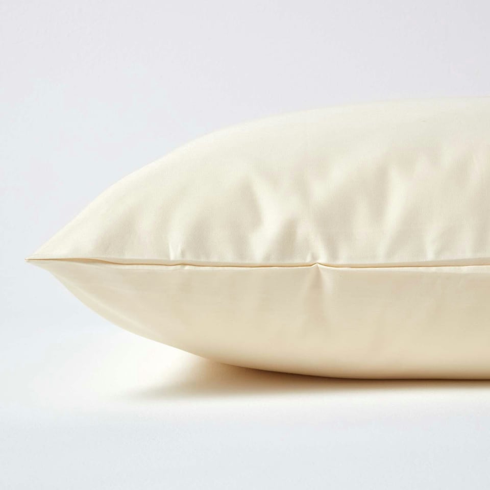 image 1 of Homescapes Cream European Size Egyptian Cotton Pillowcase 1000 TC - 60 x 60 cm | Multi