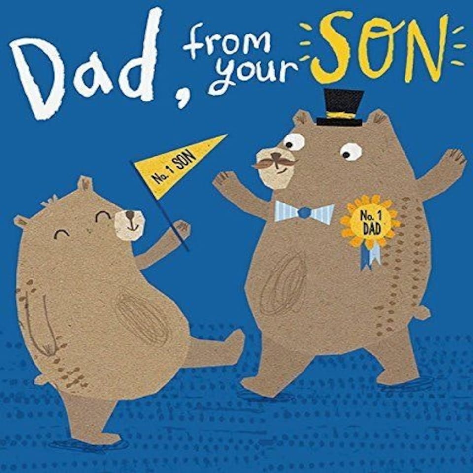 image 1 of No1 Dad From Your Son Cute Father's Day Greeting Card Lucky To Have You!