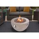 image 7 of MDA Designs TABITI Light Grey Gas Fire Pit for Garden & Patio Luxurious Eco-Stone Finish Outdoor Heater