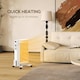 image 4 of HOMCOM 1500W 7 Fin Oil Filled Heater Radiator for Home, White