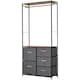 image 1 of HOMCOM Storage Coat Rack Hallway Bedroom Organiser Shelves w/ Hanger, 5 Drawer