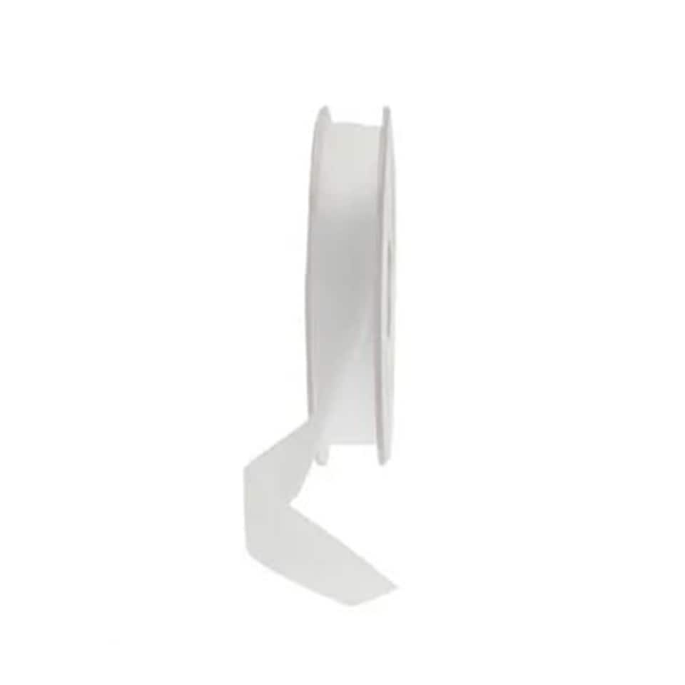 White Satin Faced Ribbon Reel 15mm x 20m