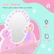 image 5 of HOMCOM Kids Dressing Table Girls Pink Wooden Kids Dressing Table & Stool Make Up Desk Chair Toys Fairy Dresser Play Set w Mirror