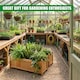 image 8 of GEEZY Wooden Rectangular Garden Flower Planters Brown Set of 2