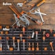 image 4 of VonHaus Garage Tool Storage with Shelf and Pegboard for Multiple Tools