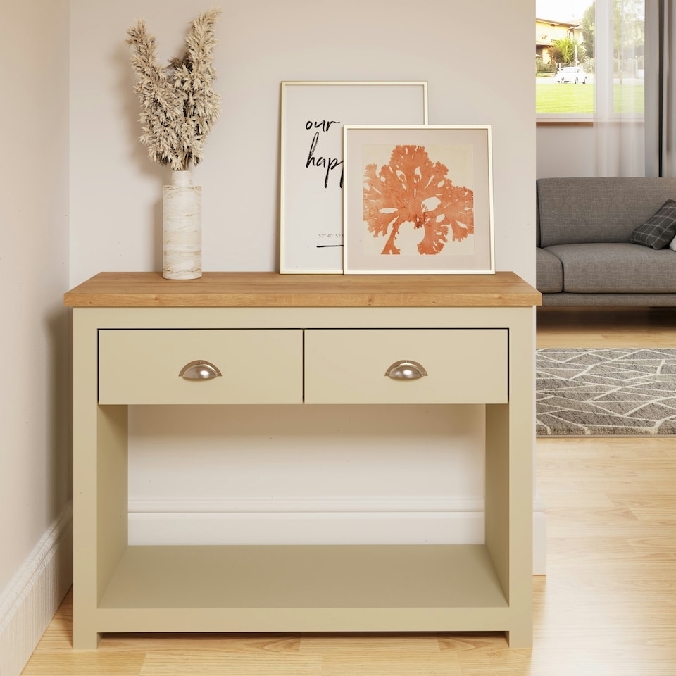 image 1 of 2 Drawer Console Table