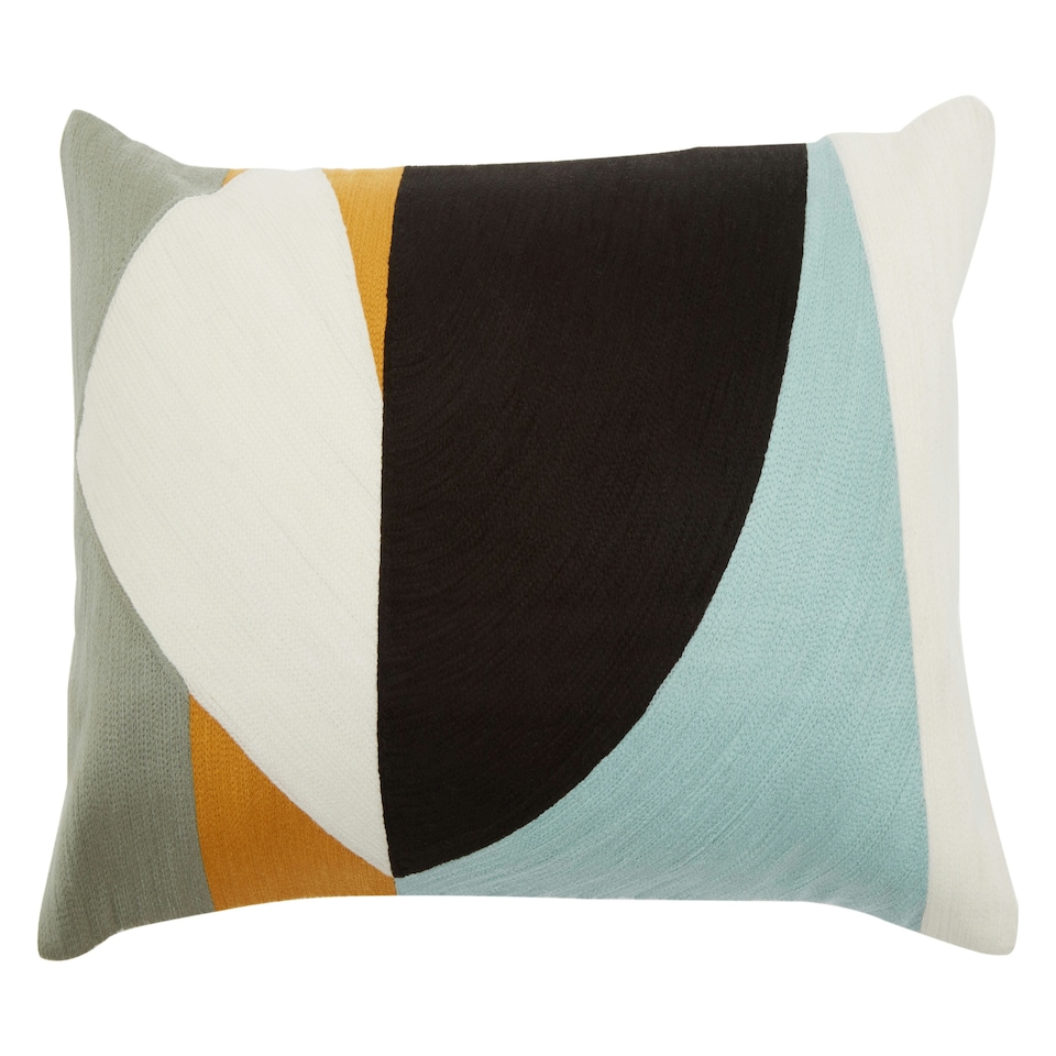 image 1 of Bosie Ozella Multi Colour Rectangular Cushion | Multi