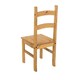 image 2 of Core Products Pair of Corona Solid Pine Chairs H100cm x W41.5cm x D48cm Brown