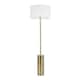 image 3 of ValueLights Lexy Antique Brass Dimmable Floor Lamp White Shade | White