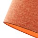 image 5 of Contemporary and Sleek Orange Natural Linen Fabric Drum Lamp Shade 60w Max | Orange | Orange | 1