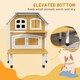 image 6 of PawHut Outdoor Cat House Cat Shelter w/ Openable Asphalt Roof, Escape Doors