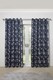 image 2 of Meadows Lined Eyelet Jacquard Curtains 228cm x 228cm Navy | Blue | Blue