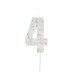 image 2 of Giant Sprinkle Number '4' Celebration Candle