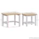 image 3 of Vida Designs Arlington Nest of Tables 2 Piece Set Nesting Sofa Bedside Side Table, White & Oak